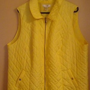 CJ Banks Canary yellow 2x vest 100% polyester